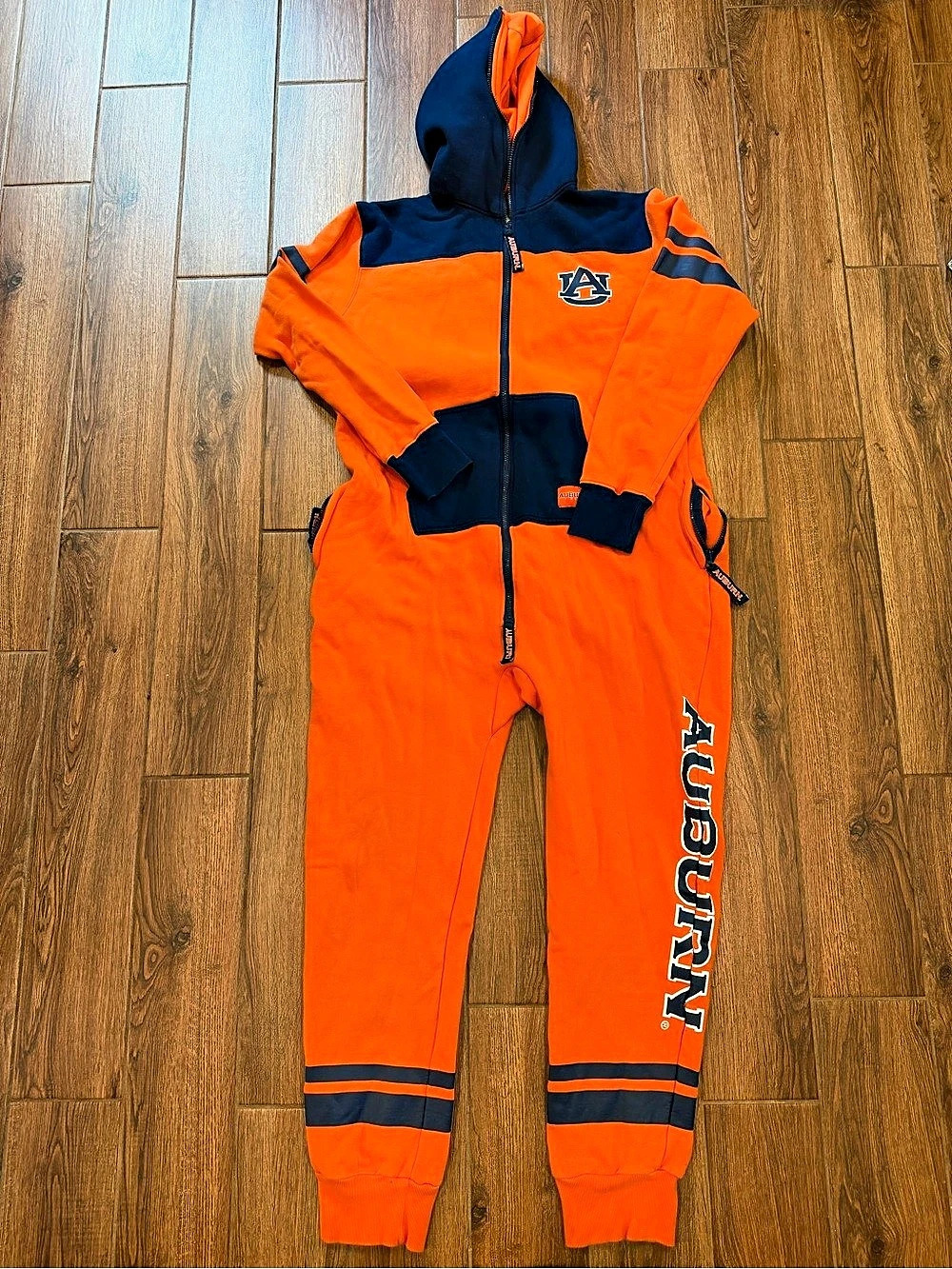 Campus Specialties Auburn Tigers Hooded Jumpsuit Orange & Blue mens XL